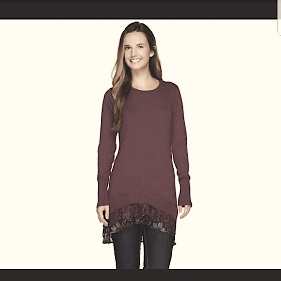 LOGO by Lori Goldstein | Plum Tunic Size Medium